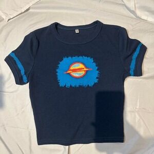 blue cropped baby tee